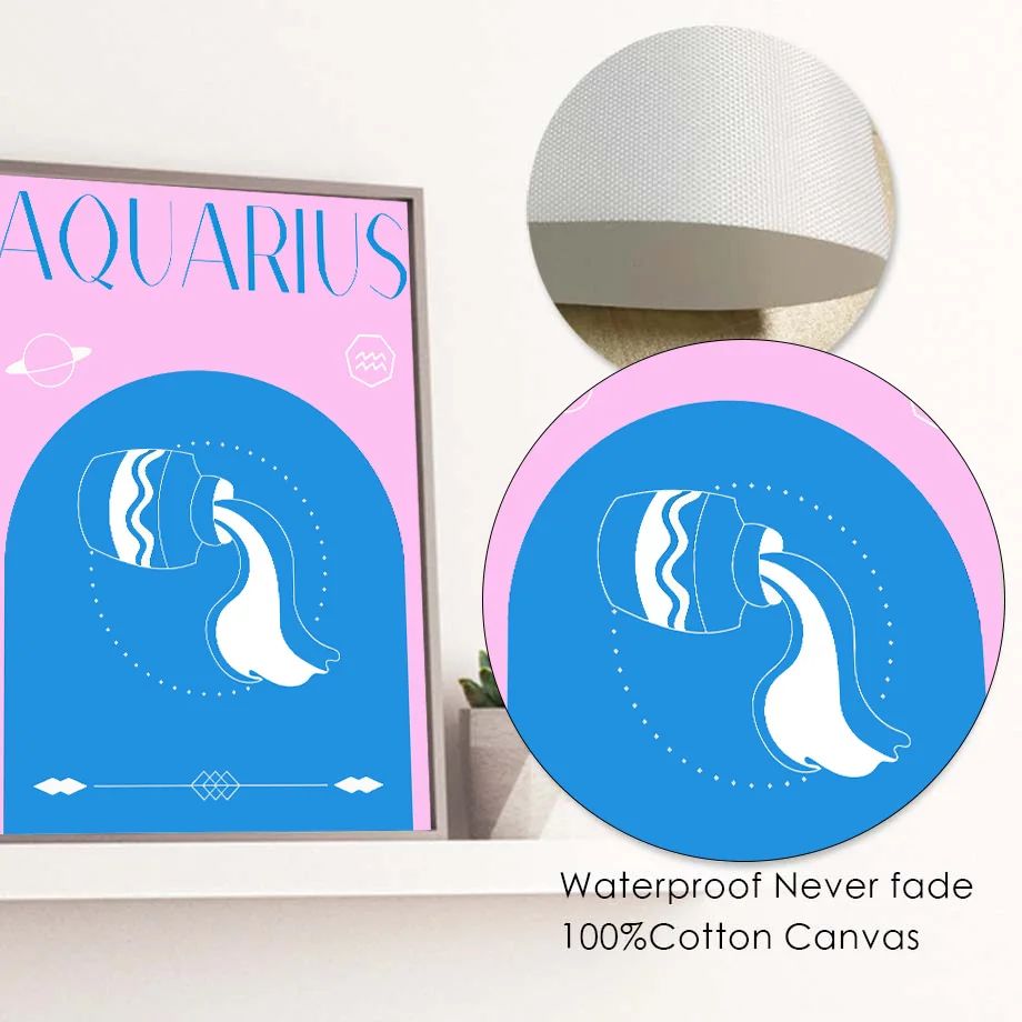 Плакаты и принты на стену 12 созвездий рака зодиака дева Лев декор для гостиной