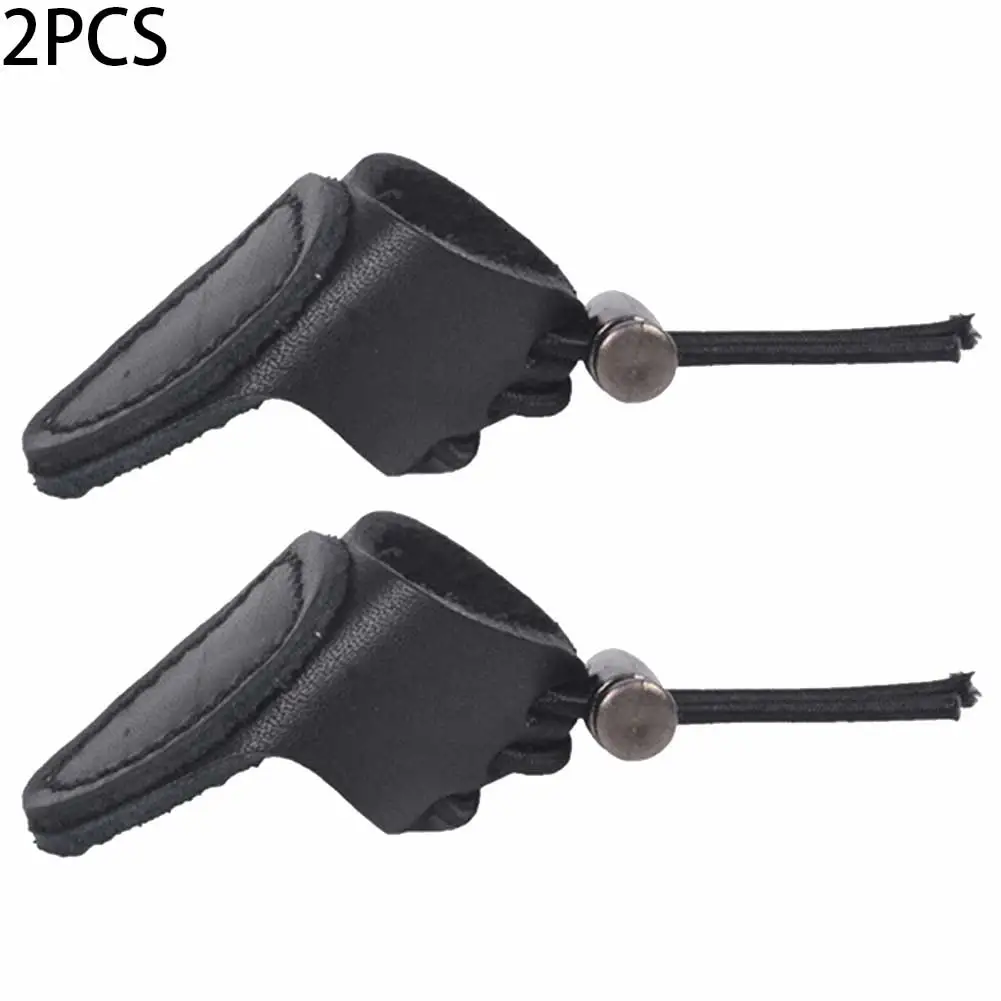 

2023 New Thumb Ring Finger Guard Black/brown Cowhide Finger Guard Tab Glove Bow Protection Leather Strong Durable
