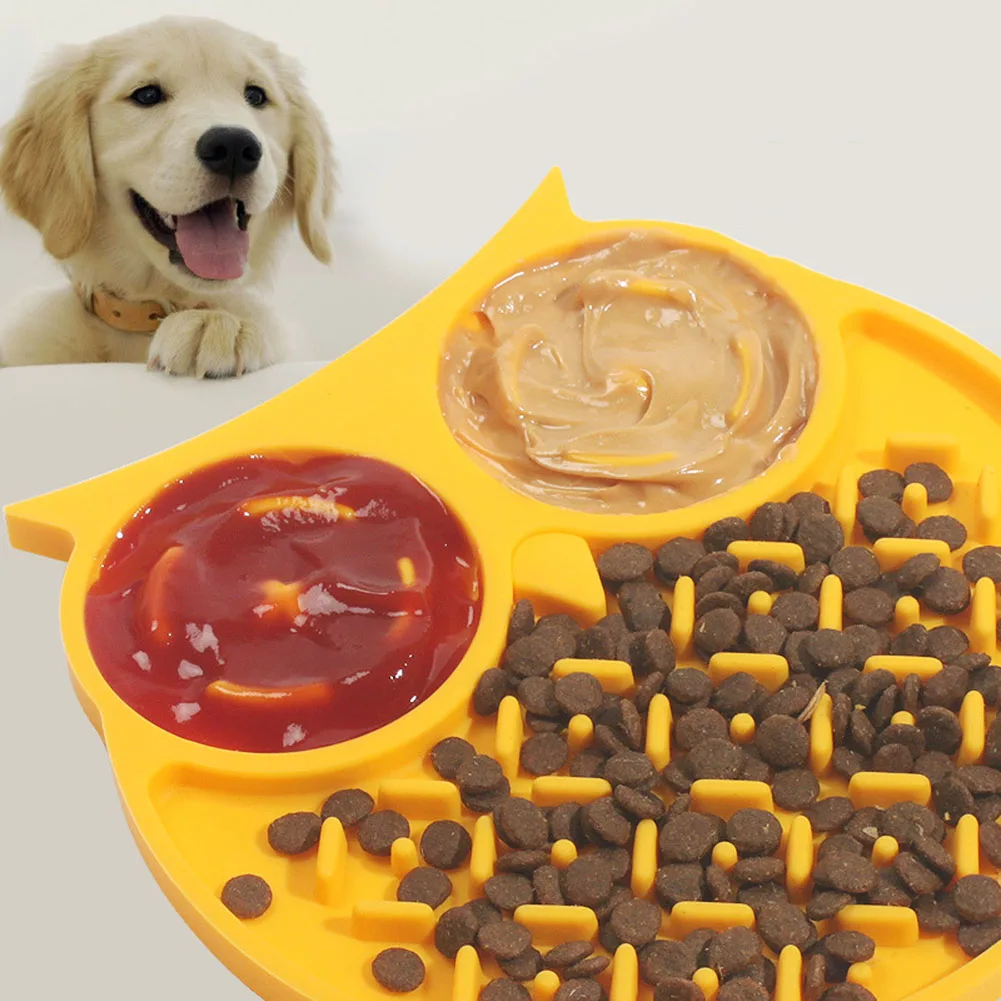 

Slow Food Mat Lick Mat Pet Dogs Cats with Suction Cup Food Grade Silicone Dogs Slow Feeders Treat Dispensing Licking Pad