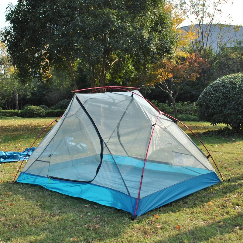 Сверхлегкая ткань с силиконовым покрытием 20D черная палатка для 2 человек