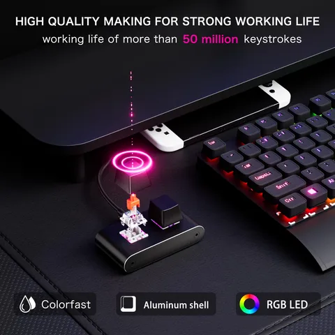 2-клавишная проводная клавиатура, мини-механическая клавиатура для одной руки, многофункциональная клавиатура с алюминиевым корпусом для компьютерной графики, киберспорта