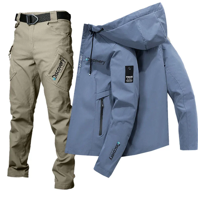 

Одежда Discovery, костюм для рыбалки, Осенний наружный кемпинг, модель 2022, Мужская дышащая ветровка с капюшоном, приключения