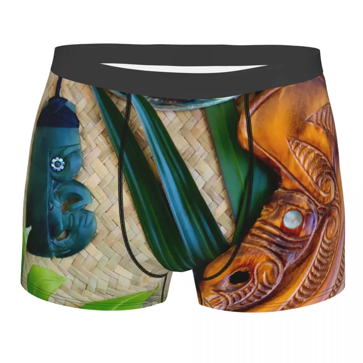 

Нижнее белье NZ Maori на заказ, Мужские дышащие трусы-боксеры Toki Greenstone и Patu