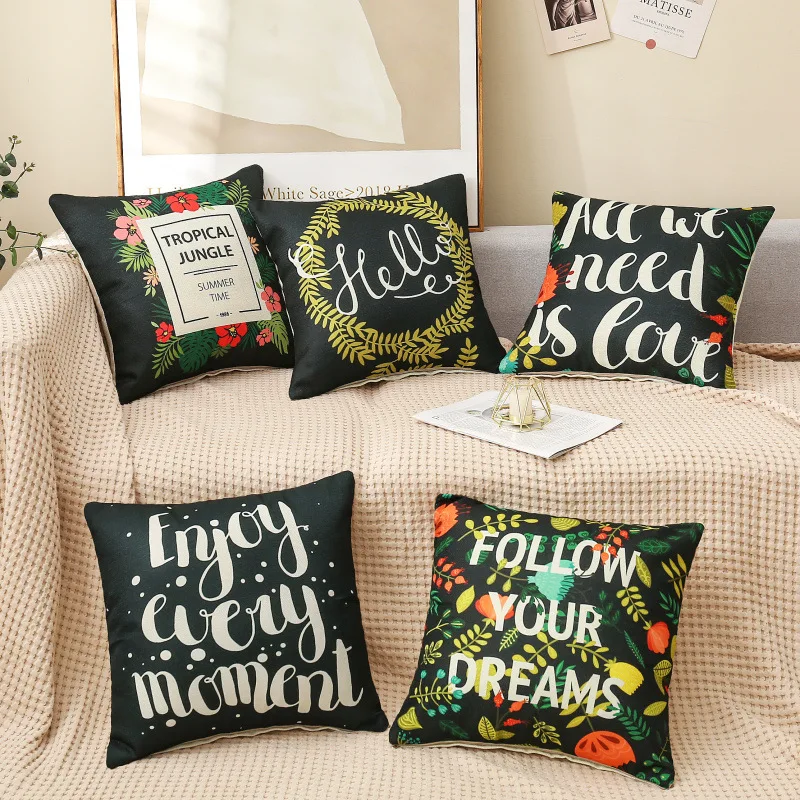 

Весенняя декоративная подушка в виде цветка для дивана, автомобильная льняная подушка, декоративная подушка в гостиную, декоративная подуш...