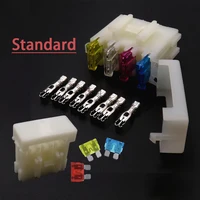 1 set 4ways white lighter frontal for standard fuses auto fuse holder with terminal middle medium fuse box