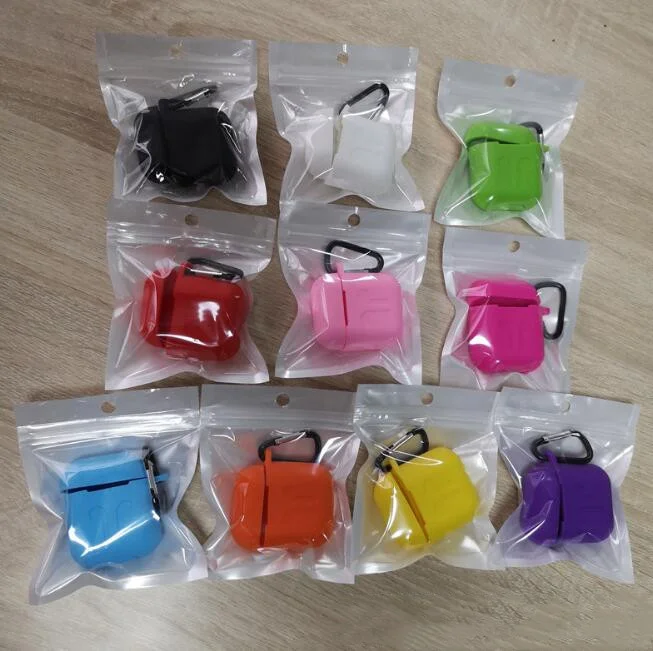 DHL 50 шт. Apple AirPods защитный противоударный силиконовый чехол с пылезащитной заглушкой Розничная упаковка для iPhone 7 Bluetooth наушников