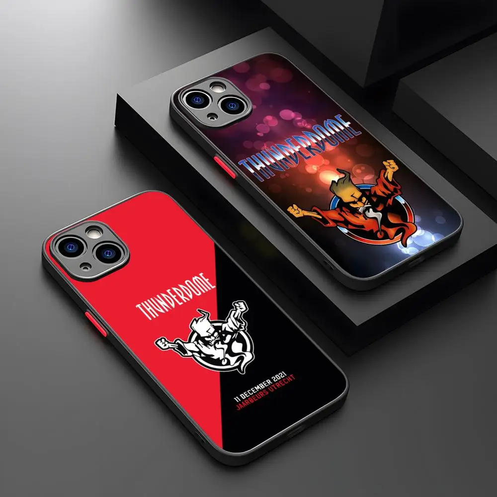 Музыкальный чехол для телефона MINISO-Thunderdome матовый прозрачный iPhone 16 15 12 11 13 14 Pro Max X