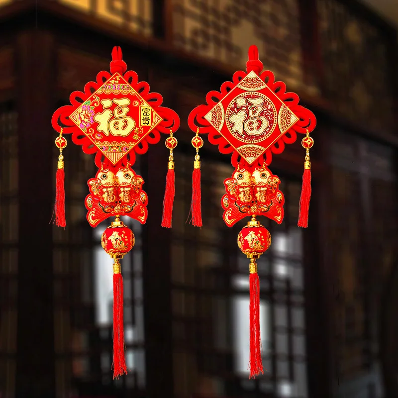 

Украшение на новый год с китайским драконом 2024, подвесное украшение с кисточками на новый год, праздник весны, традиционный лунный год, украшение для дома