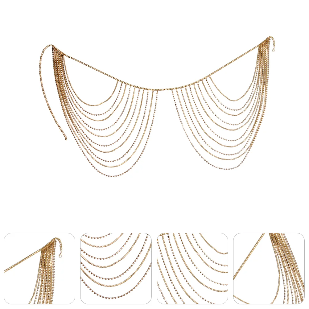 

Creative Belly Rhinestone Chain Waist Belt Night Party Clothes Accessory