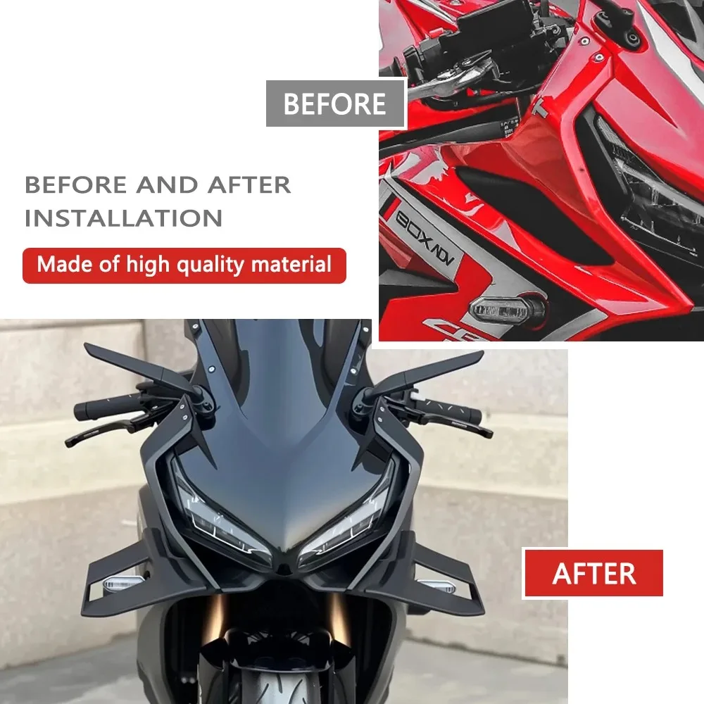 Передний фиксированный спойлер (винглет) для Honda CBR 650R 2019-2023, боковые дефлекторы (винглеты) для мотоцикла CBR650R CBR 650 R 2022 2021 (art.: 3920da142cfed) - 3920da142cfed