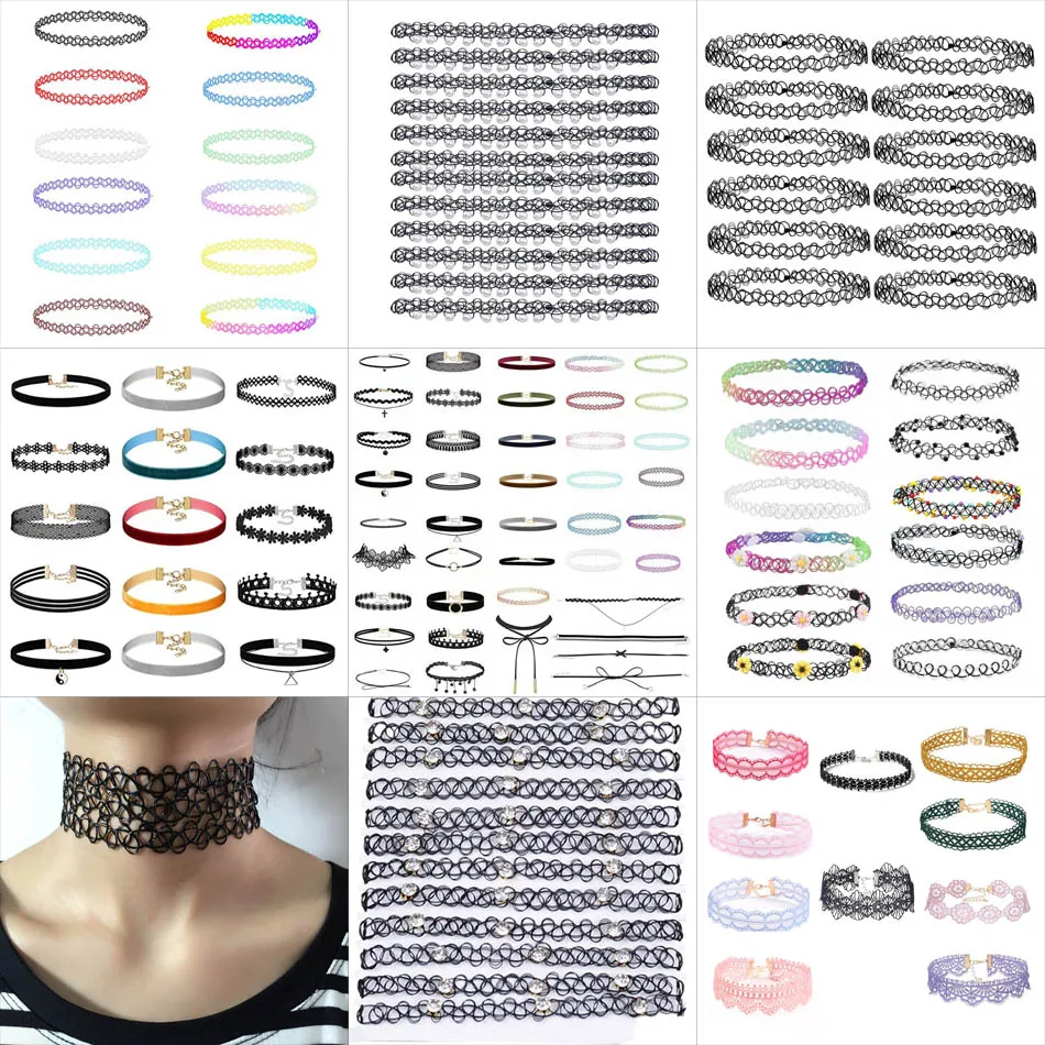 Сексуальные кружевные Чокеры, модное плетеное ожерелье для женщин, жемчужные зорконы, бархатный цветок, черное пластиковое кружево, женское ожерелье, ювелирные изделия, аксессуары Сексуальные кружевные Чокеры, модное плетеное ожерелье для женщин, жемчужные зорконы, бархатный цветок, черное пластиковое кружево, женское ожерелье, ювелирные изделия, аксессуары