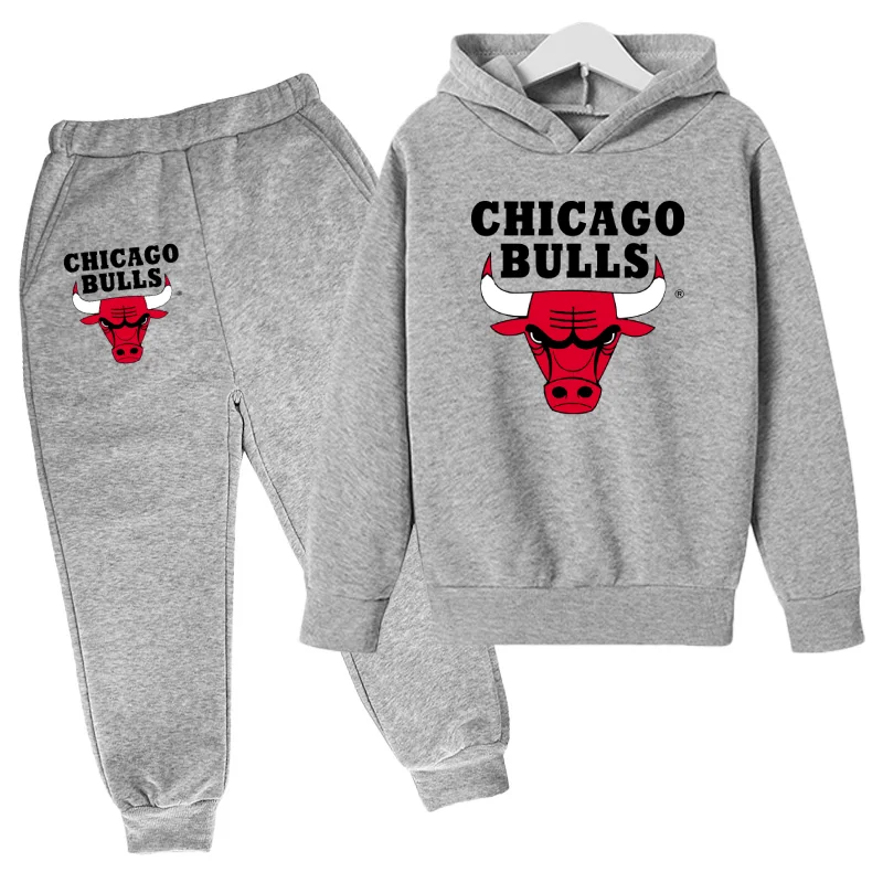 

3-14Y Basketball Team Hoodie Kids Tracksuit Toddler Girls Sports Logo Printed Hoodies Pants 2pcs Sets Baby Boys Child Clothing