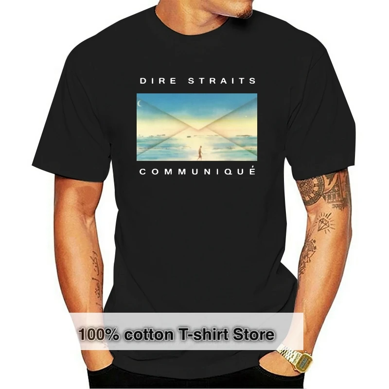 

2019 New Arrivals Dire Straits Communique T Shirt Blue Poster All Sizes S 5Xlbrand Clothing Men T Shirt
