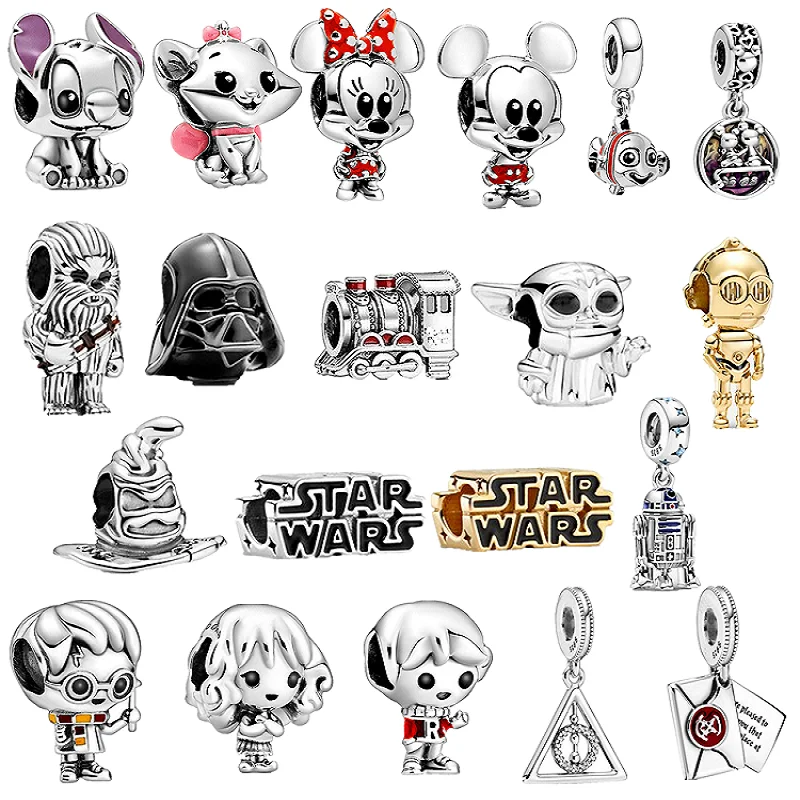 

plata charms of ley 925 Suitable for original Pandora bracelet charm beads ladies fashion pendant jewelry