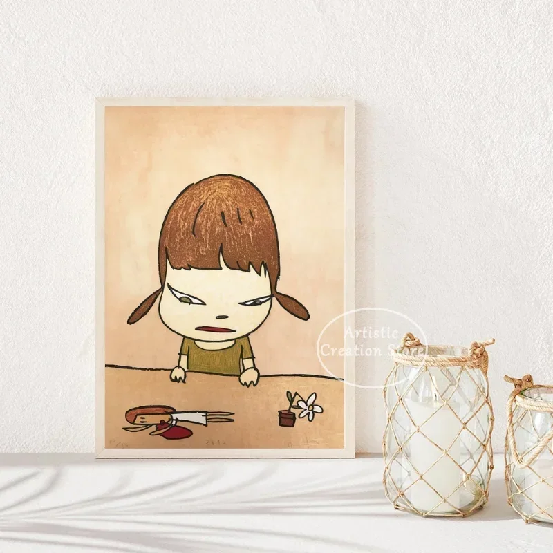 Художественный постер Yoshitomo Nara настенная Картина на холсте принты настенные