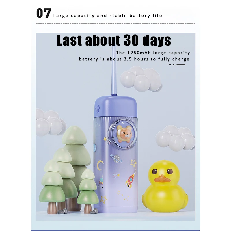 

Children's Dental Flusher Portable Mini Electric Intelligent Dental Cleaner Dental Stone Water Floss Tool