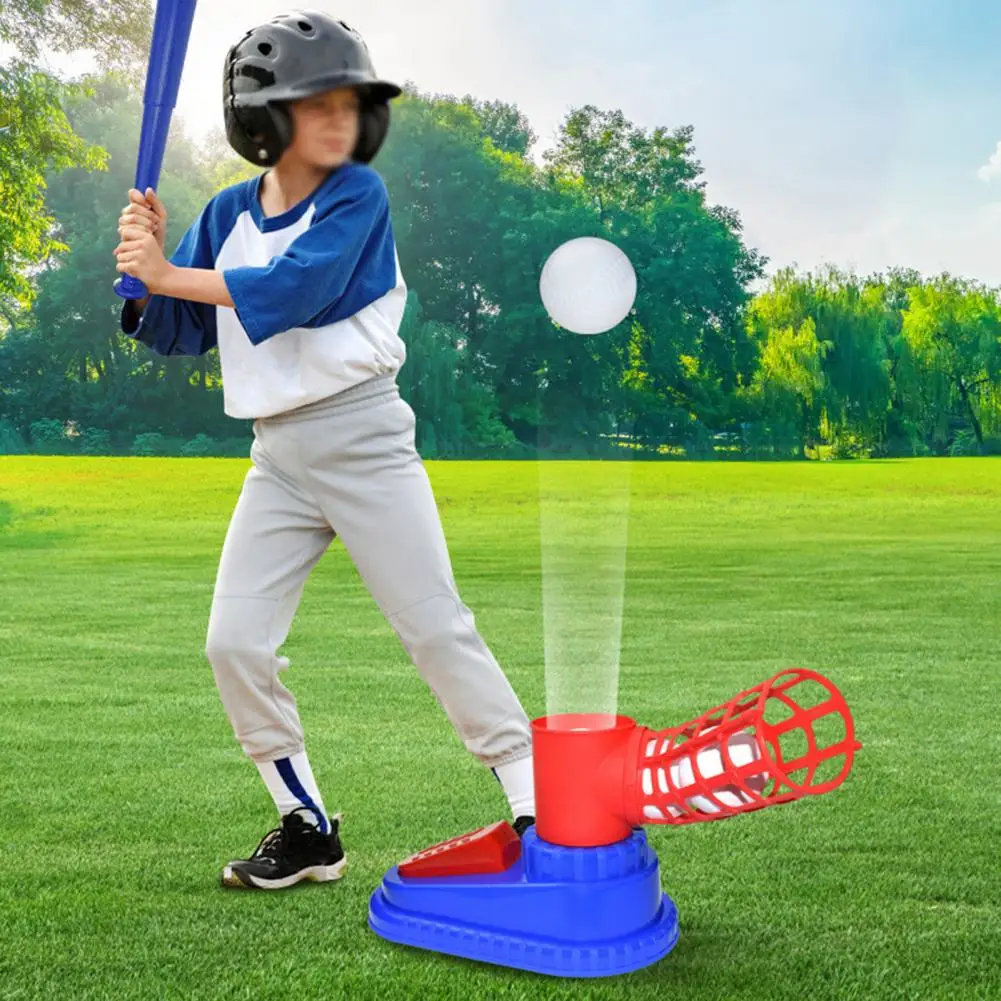 

1 Set Baseball Batting Machine Portable Automatic Telescopic Kids Batting Practice Outdoor Sport Games Baseball Pitching Machine