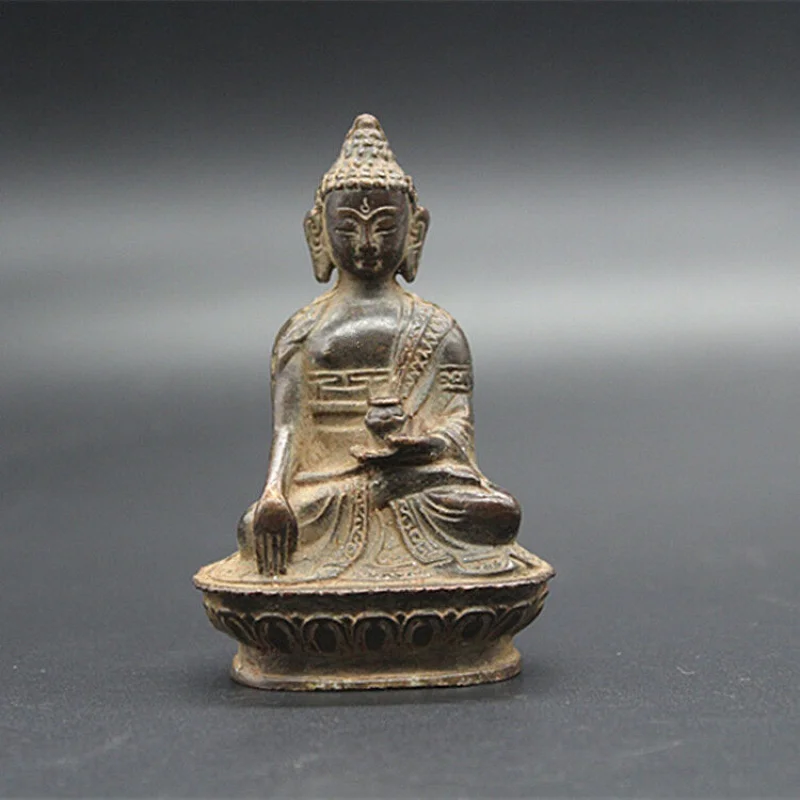 

Vintage Chinese Old Bronze Hand carvedTibet Buddhism Buddha Statue 85230