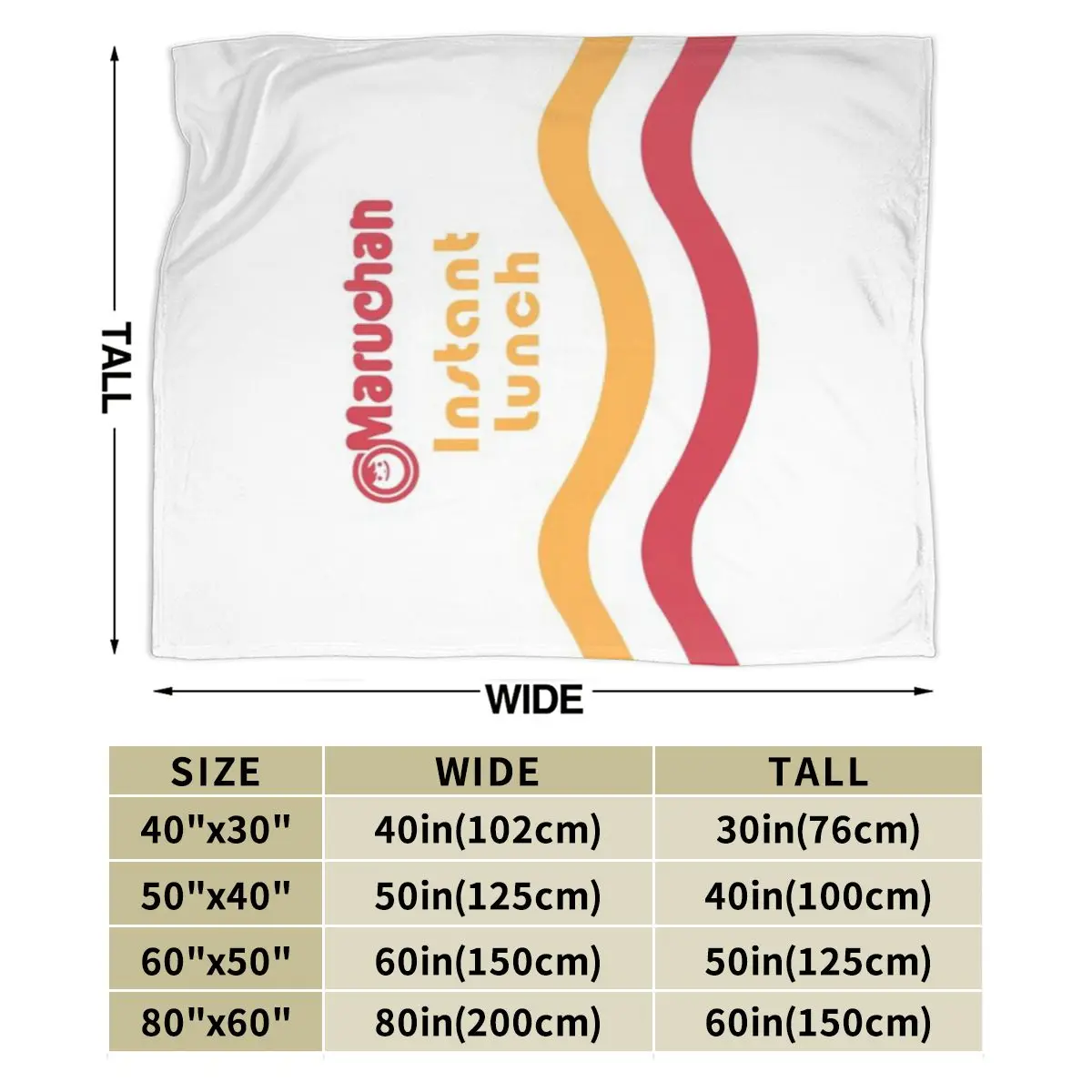 Мягкое одеяло из микрофлиса Maruchan Instant Lunch