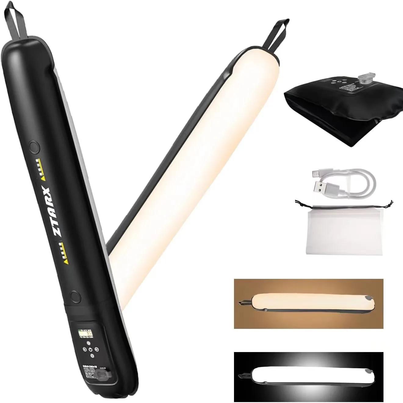 ZTARX 60-86 см портативный надувной складной солнечный светильник 2000 мАч для палатки