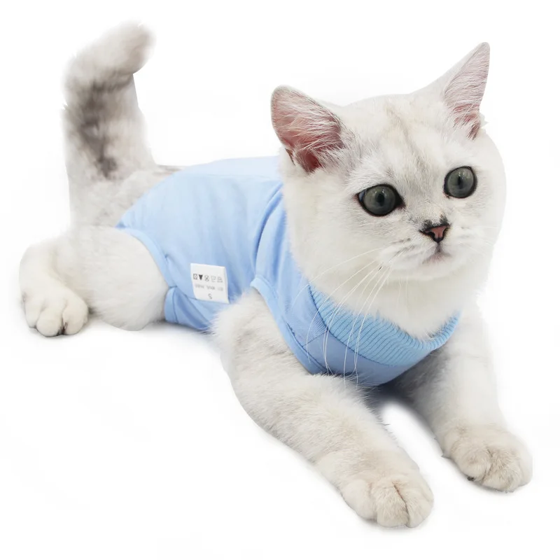 

Cat Professional Recovery Suit for Abdominal Wounds or Skin Diseases E-Collar Alternative for Cats and Dogs After Surgery Wear
