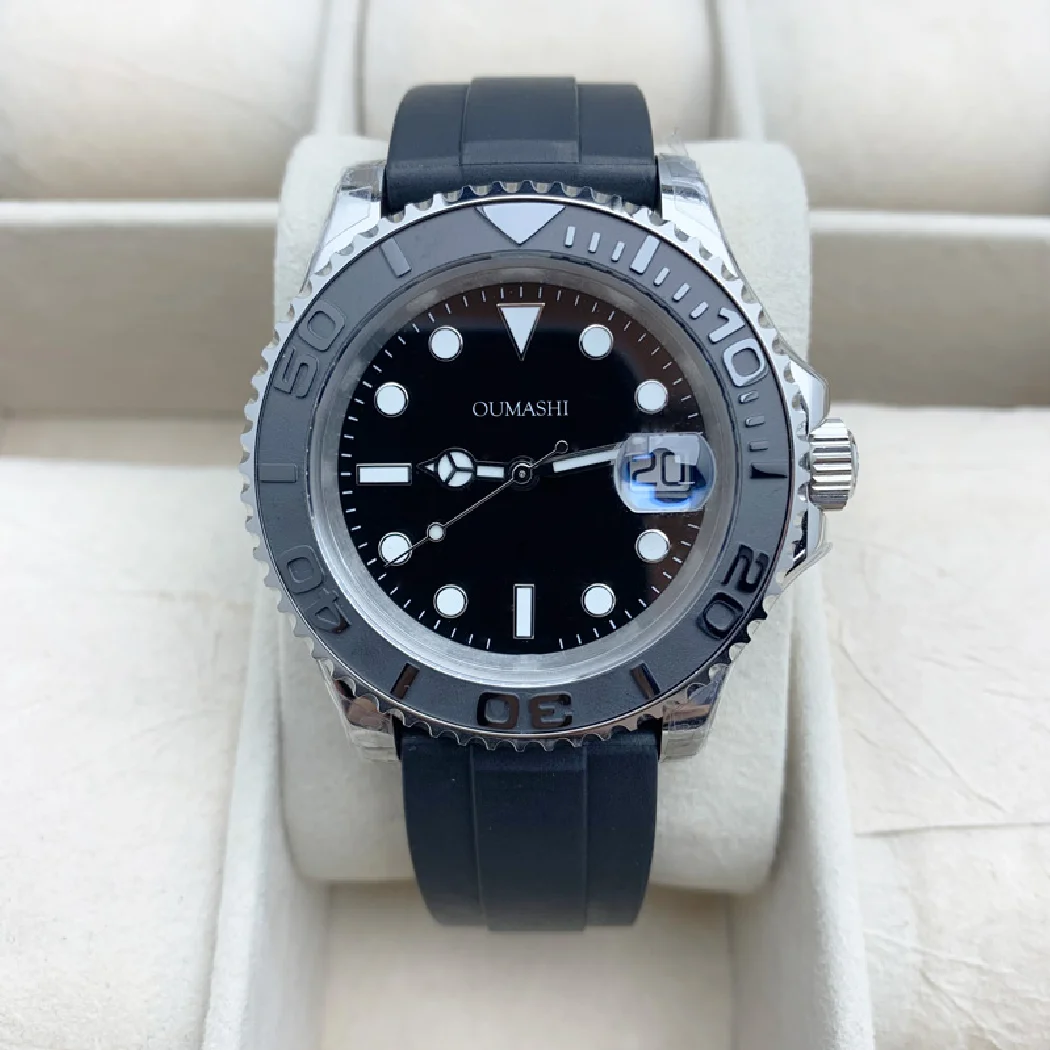 

Мужские часы 40 мм 42 мм, механические часы, автоматические часы, водонепроницаемые светящиеся модные керамические часы с кольцом Miyota 8215, механизм