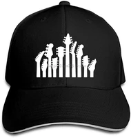 womens and mens baseball cap music guitar musical cotton trucker hat adjustable vintage sports fan caps black