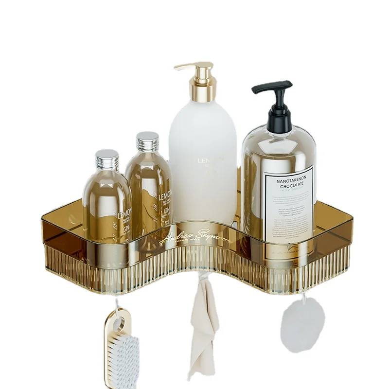 

2022 New Punch Free Toilet Corner Shelf Bathroom Toilet Wall Corner Shelf Wall Hanging Shelf Bathing Shower Storage Rack