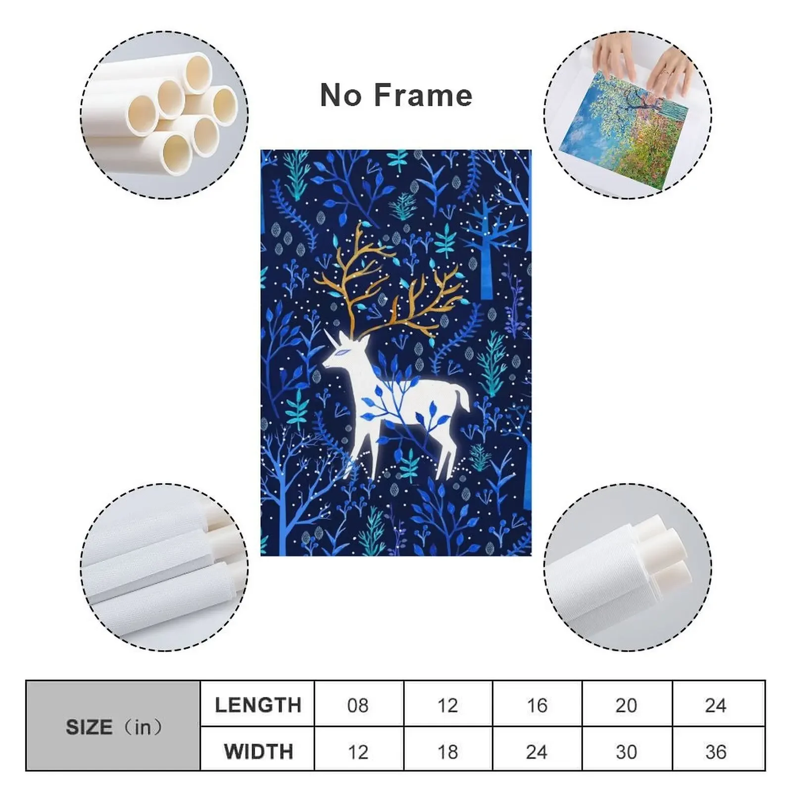 Картина &quotОленький рог&quot на холсте