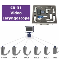 video laryngoscope reusable sterilizable blades 3 0 in color tft lcd 6 stainless steel blades optional