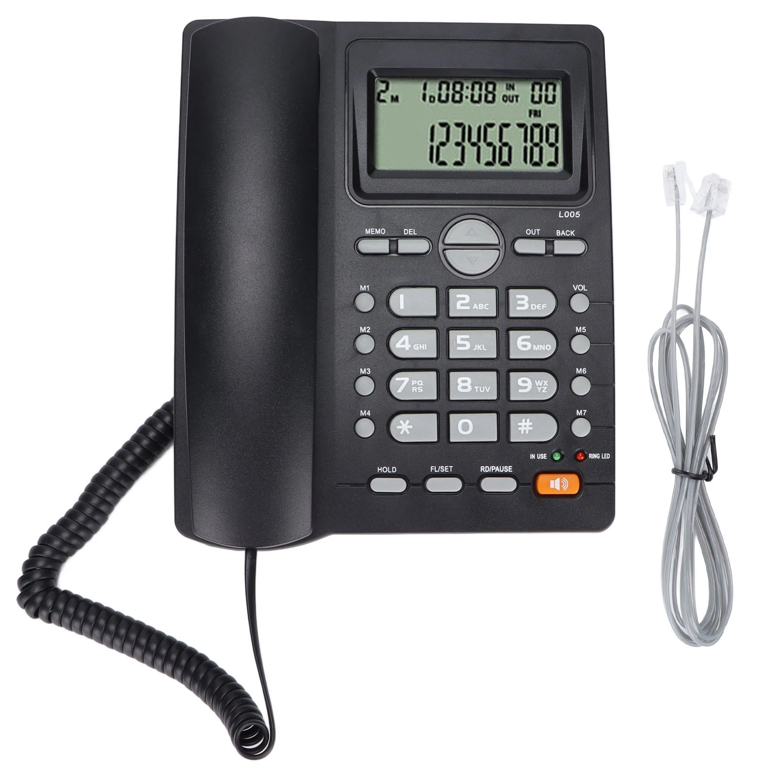 

Corded Phone Noise Reduction Wired Telephone with Caller ID Mute Redial Function for Home Hotel Office