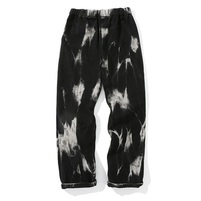 Unisex Pants Tie Dye Printing High Street Hip Hop Loose Casual Couple Cargo Straight Aesthetic Pant Women And Men