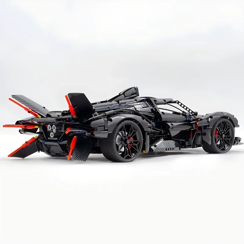 Новая модель автомобиля MOC 43100B в масштабе 1:8 черного цвета суперспортивный