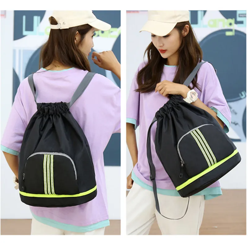 Gym Bag Men's Travel Weekend School Bolsas Fitness Accessories Folding Drawstring Luggage Shoe Pocket Sports Women's Backpack
