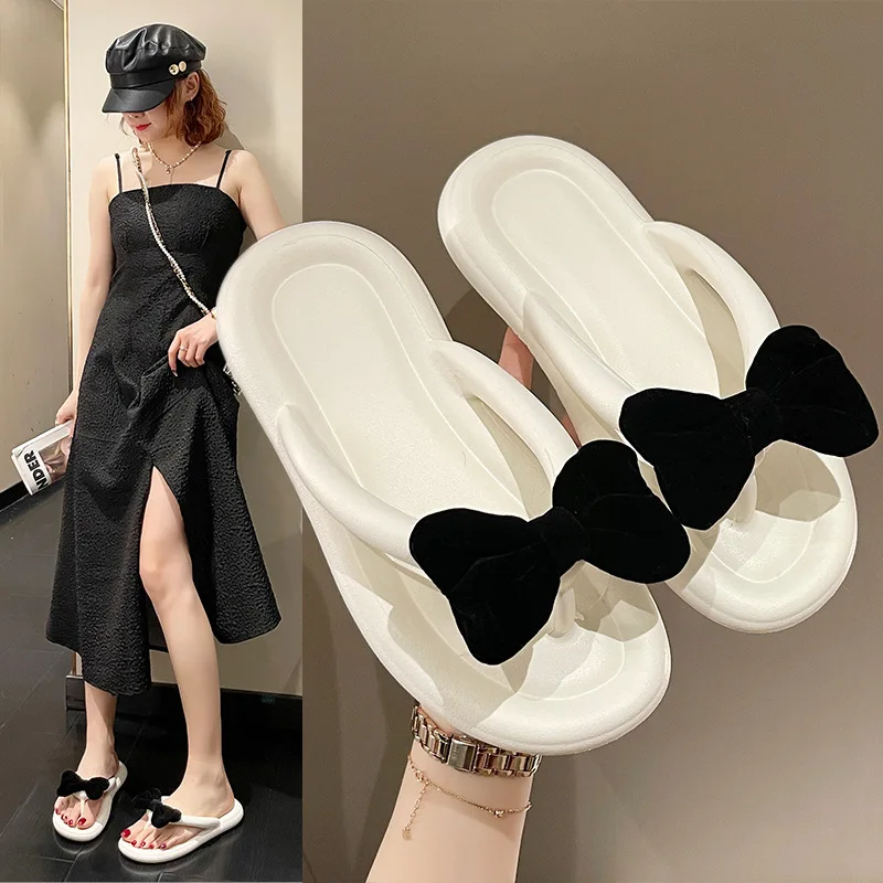 

Slippers Women Fashion Home Anti-skid Wear-resistant Bow Slippers Herringbone Slippers Shoes for Women Slippers