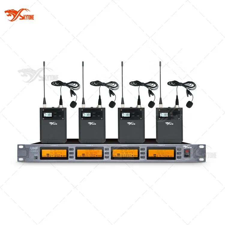 

GT4004/B42 Professional UHF 4 Channel Wireless Microphone, Lavalier Microphone