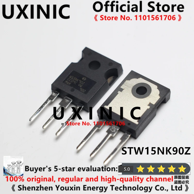 

UXINIC 100% новый импортный оригинальный STW15NK90Z W15NK90Z TO-247 полевой положительный 900 в 15 А