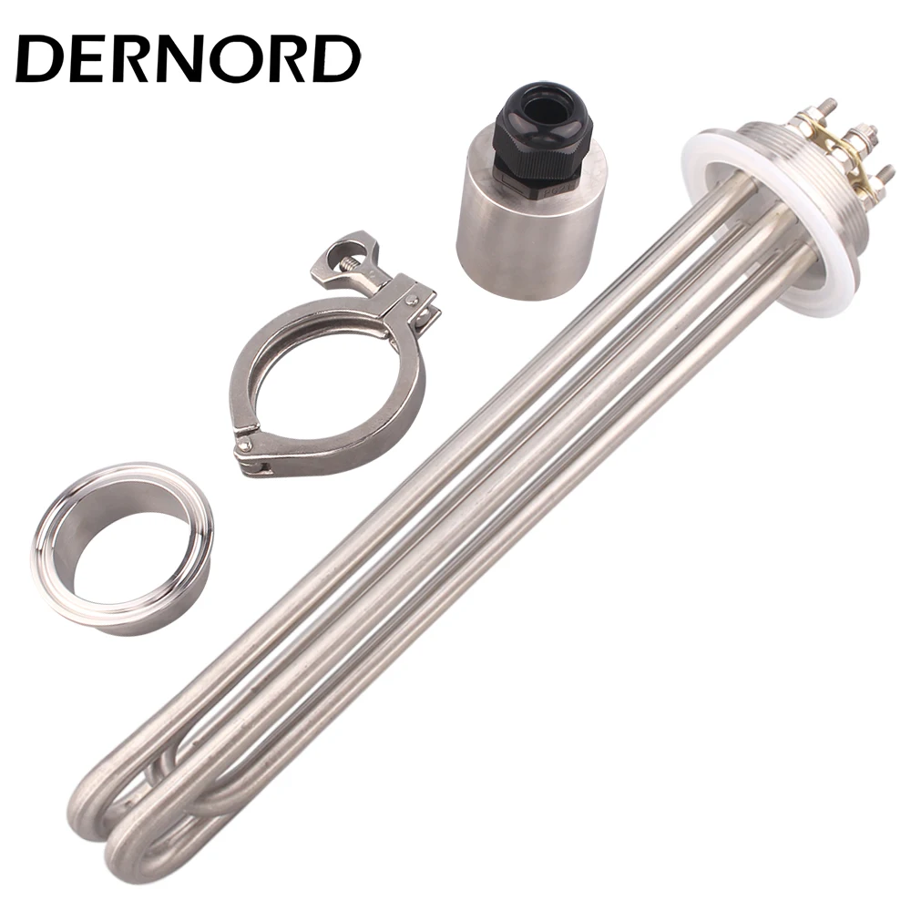 

Water/Oil Heating Element DERNORD 2"Tri Clamp 220V Electric Immersion Tubular Heater 2KW 3KW 3750W 4.5KW 6KW