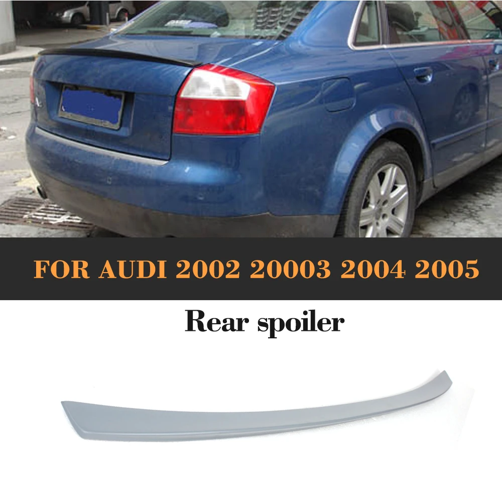 

Rear Trunk Spoiler Wing PU Unpainted Fit For Audi A4 B6 Sedan 4-Door 2002 - 2005 (Not For Sline)