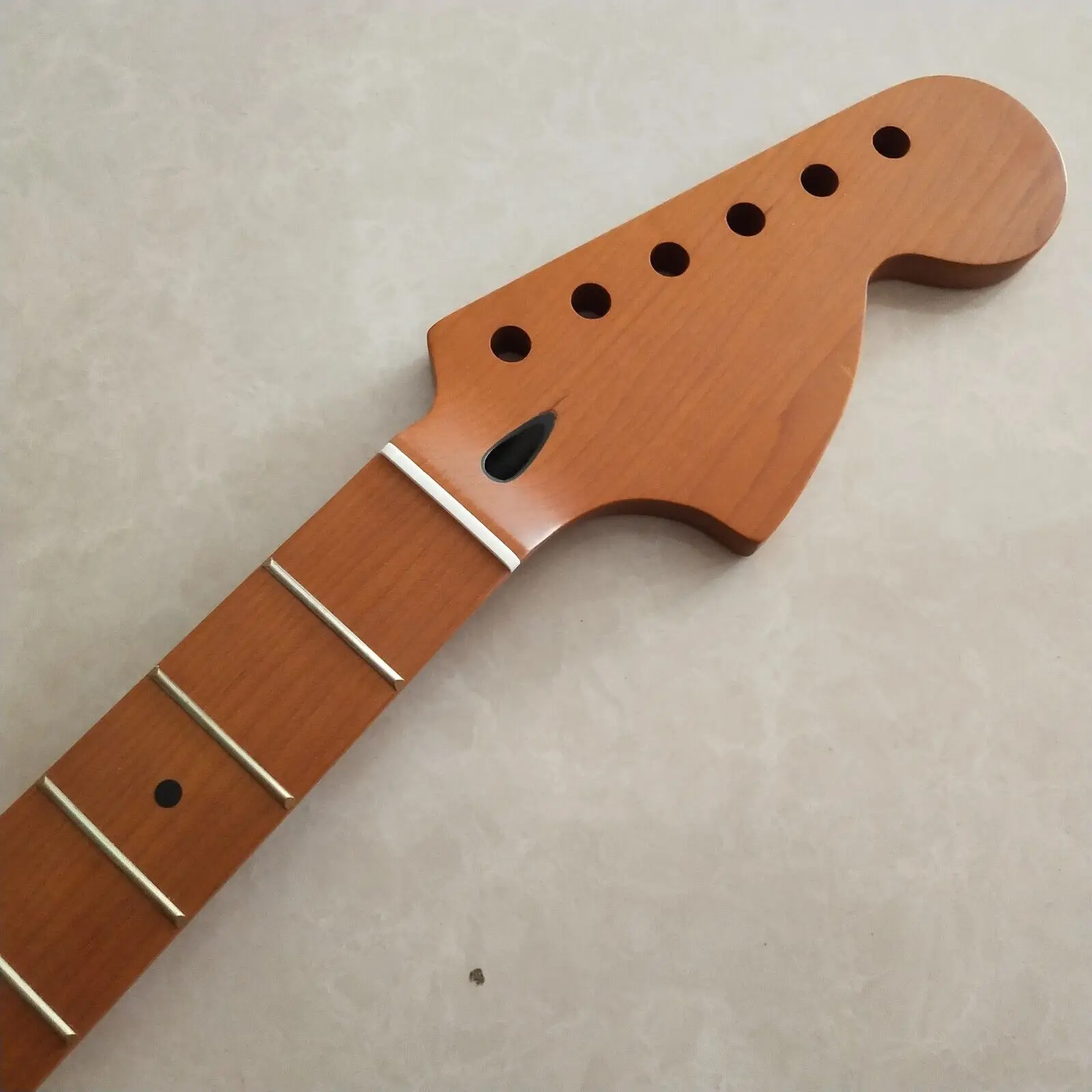 Roasted Maple Guitar Neck 22 Fret 25.5 Inch Fingerboard Dot Inlay Big head parts