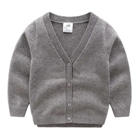 knitted cardigan 2022 spring and autumn new boys and childrens clothing childrens solid color sweater