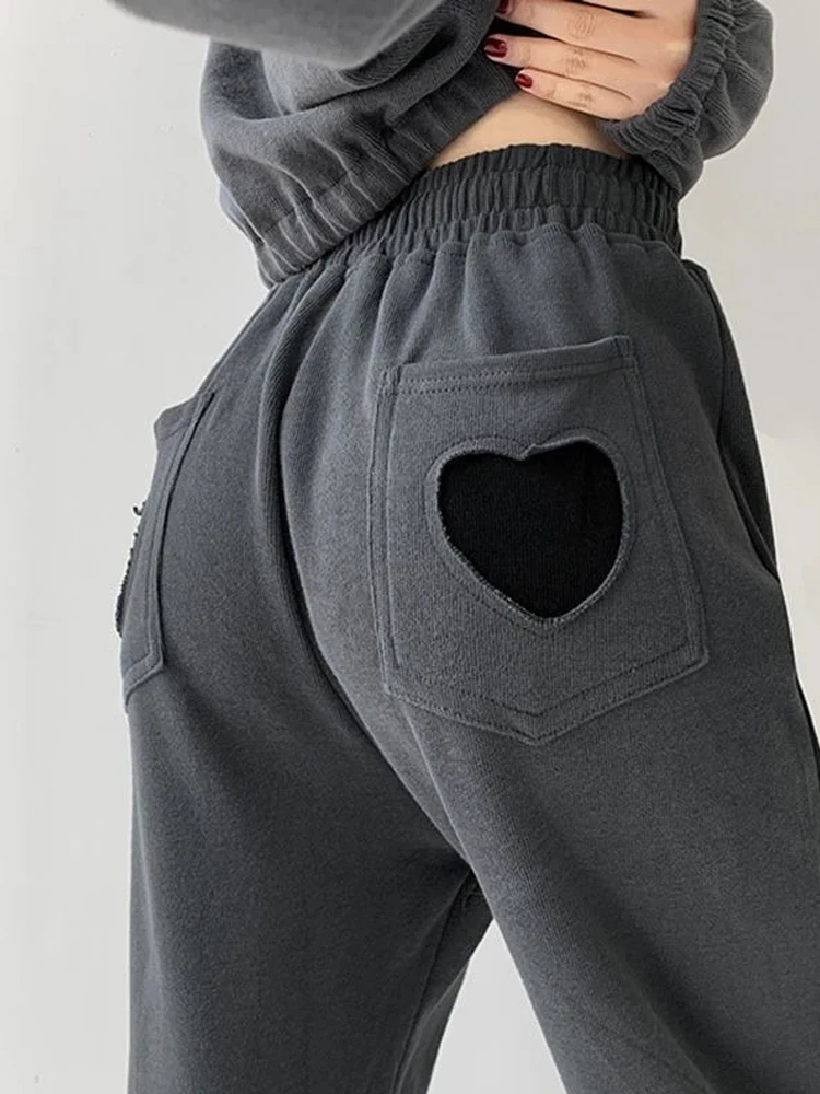 

Sport Caual Jogging Women Loose Pants Baggy Joggers Korean Style Solod Sweatpants Women Spring Tracksuit Pants Trousers Female