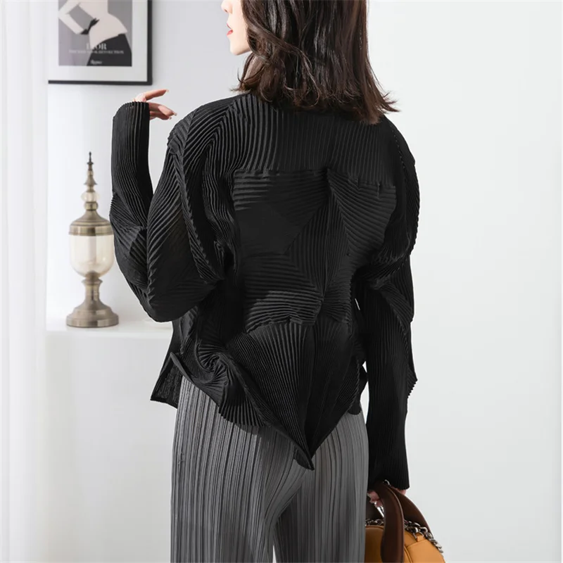 Женский плиссированный топ YUDX Miyake Весенняя Новинка 2023 необычный Повседневный