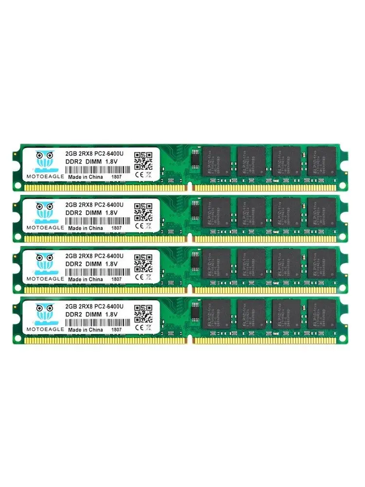 Оперативная память MOTOEAGLE маленькая DDR2 2G PC2 5300U 6400U для настольного ПК, ОЗУ DIMM 1,8 в 667 МГц 800 МГц, Компьютерная память