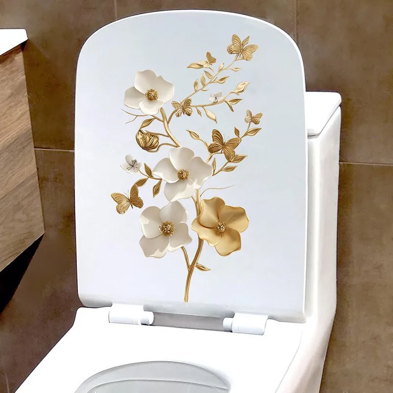 Водонепроницаемая наклейка на крышку унитаза с котом