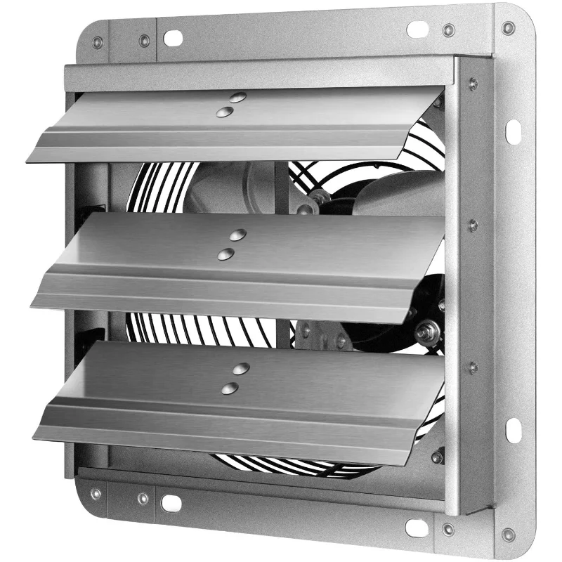 

IPower 7 Inch Shutter Exhaust Fan Aluminum High Speed 1680RPM 760CFM Silver Rust Proof Aluminum Shutters Coolin Easy To Install