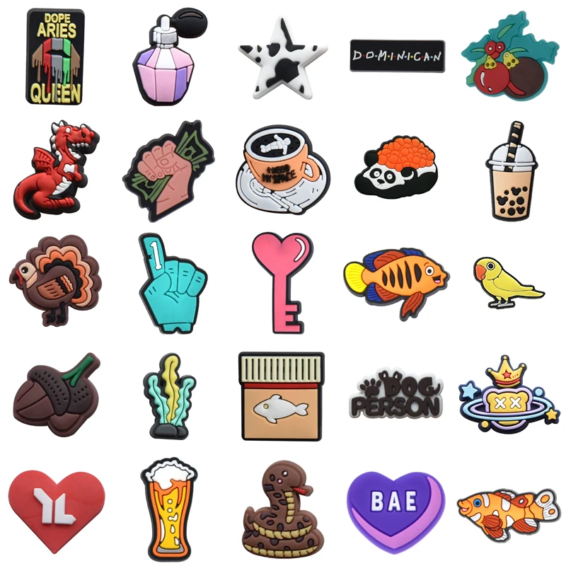 

Decorations for Crocs Packs Shoes Accessories Set Jeans Para Pins Wholesale Bulk Boy Kids Men Girl Gifts Women Charm Shoe Charms