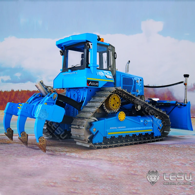 

In Stock LESU 1/14 RC Earth Dozer Bulldozer Hydraulic Truck Aoue-DT60 Crawler Toucan Model Car Toys Pump Lights Sound System