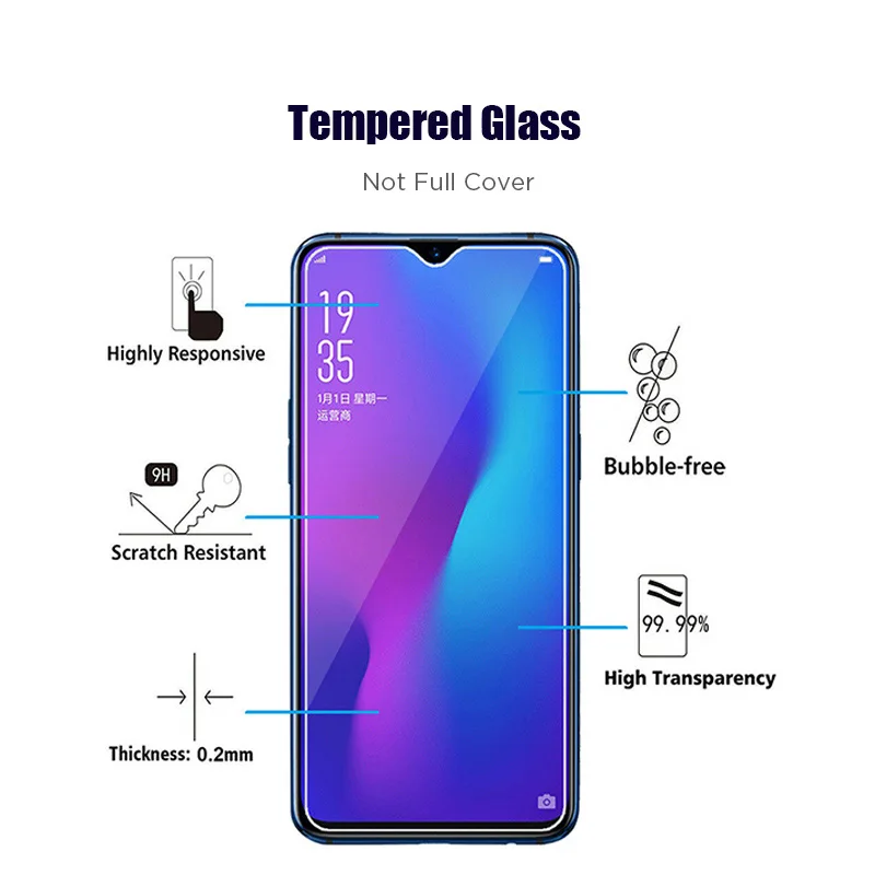 3 pcs protective glass for oppo a5 2020 a9 a7x a9x a12e screen protector for oppo a53 2020 a72 a91 a52 a92s a85 a57 a73 a39 free global shipping