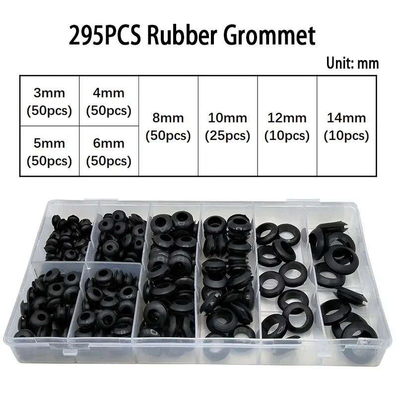 

Резиновые втулки, набор 125/170/200/295 шт.